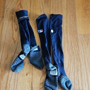 Black and Gray Men's Baseball Socks